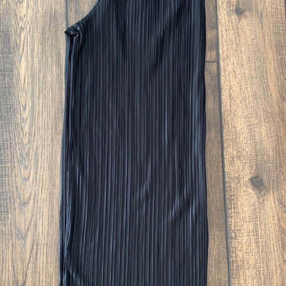 Misguided Black Slacks Flare Wide Leg Dress Pants Womans US 6 / UK 10 Made in UK - Picture 2 of 4
